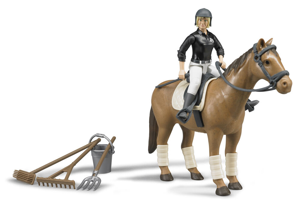 BRUDER HORSE RIDING SET (horse, rider, accessories) Collector Models