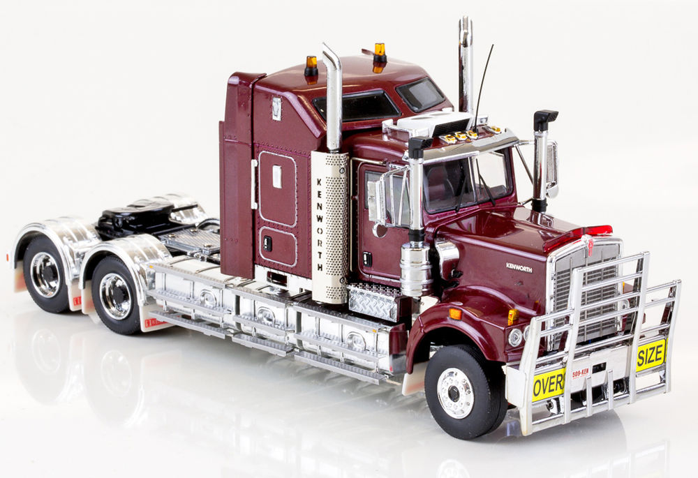 KENWORTH C509 PRIME MOVER (white/red, burgundy) Very detailed ...